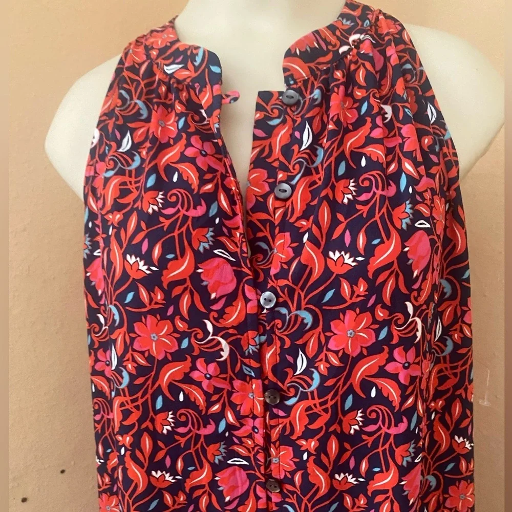 Ann Taylor Red and Blue Floral Dress - Picture 7 of 12